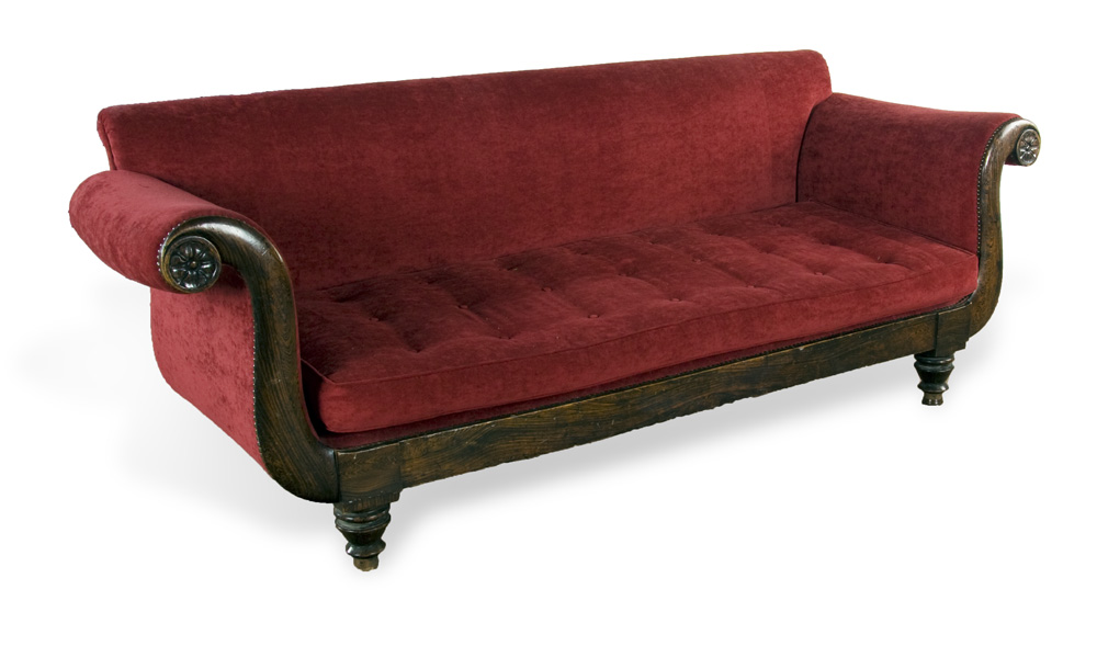 A Victorian simulated rosewood sofa