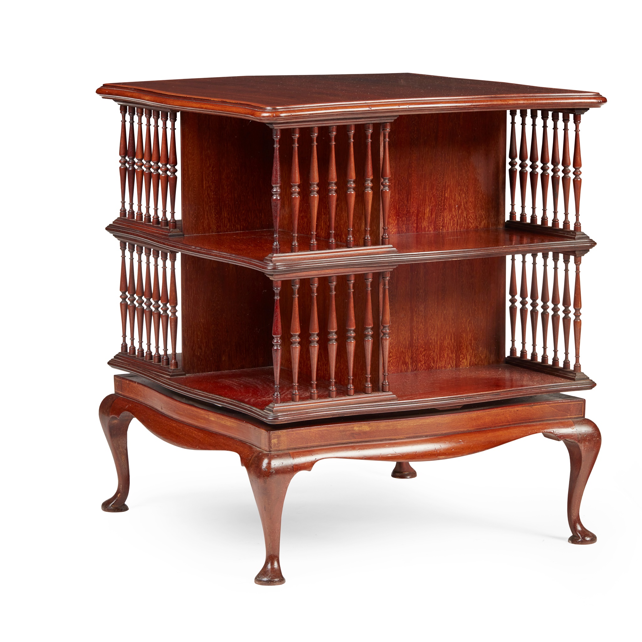 LATE VICTORIAN MAHOGANY REVOLVING BOOKCASE