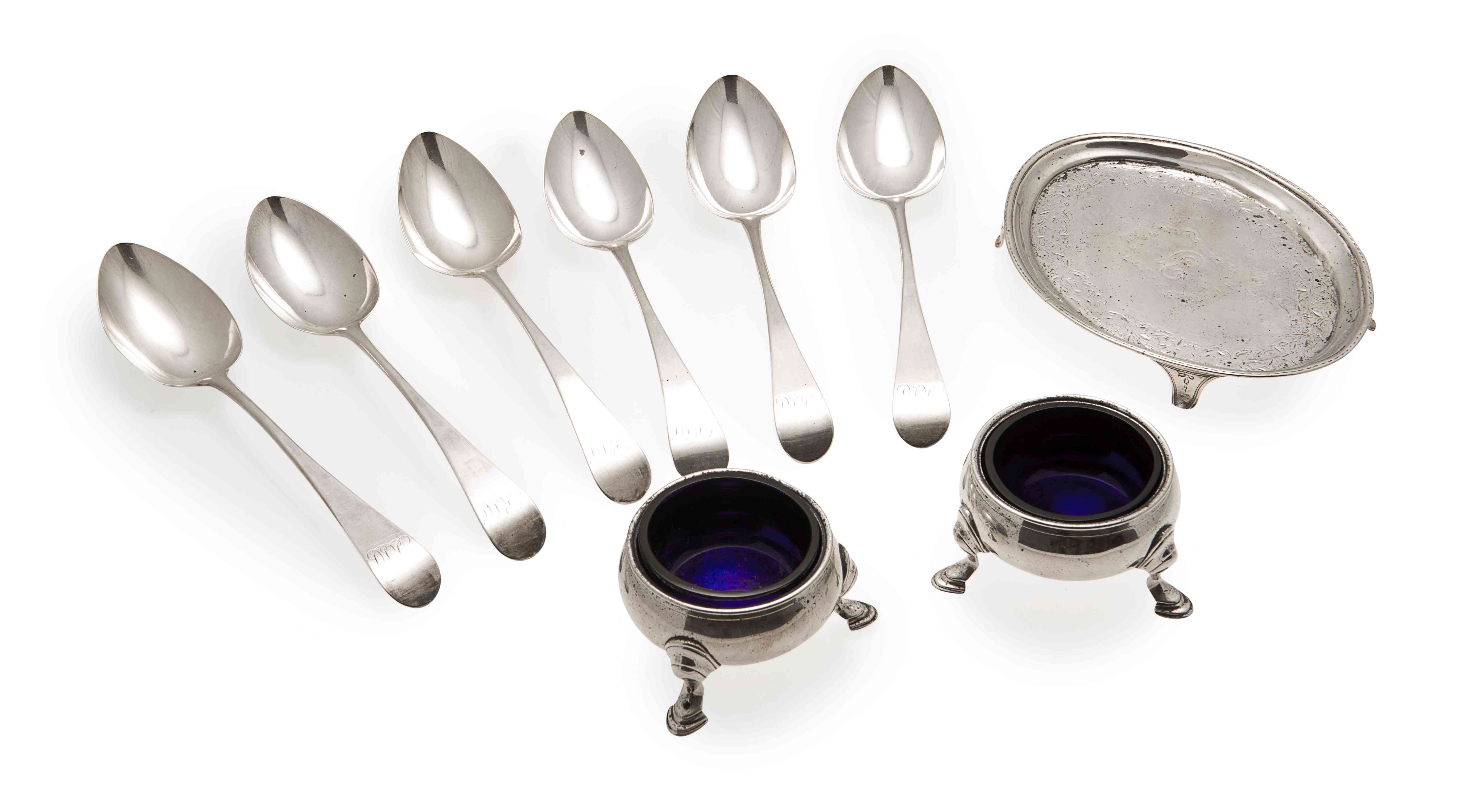 A collection of antique silver to include