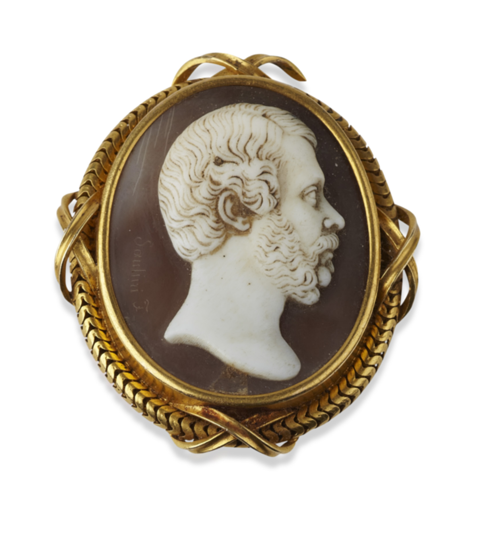 A rare mid Victorian cameo of Claude Bowes Lyon