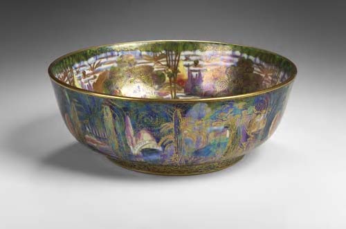 A Wedgwood black 'Fairyland' lustre bowl,