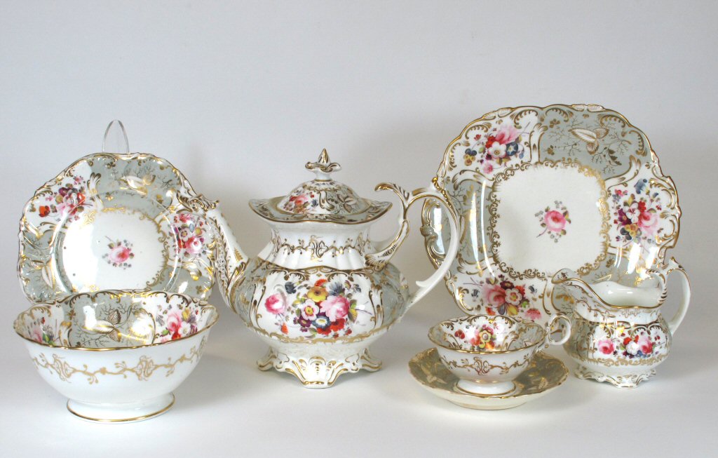 TWO ROCKINGHAM STYLE PART TEA SERVICES