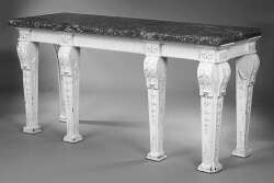 A 19th century George II style overpainted mahogany side table