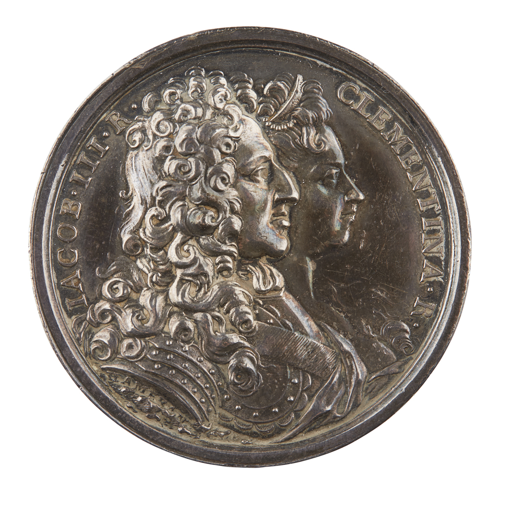 JACOBITE SILVER BIRTH OF PRINCE CHARLES EDWARD STUART MEDALLION