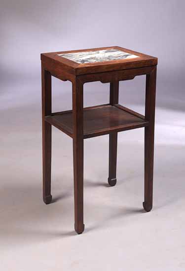 A Chinese padouk jardiniere stand