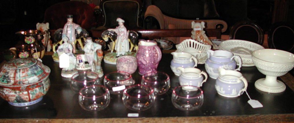 A collection of creamware