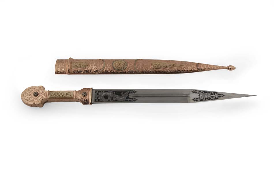 A Modern Russian gold mounted Kindjal