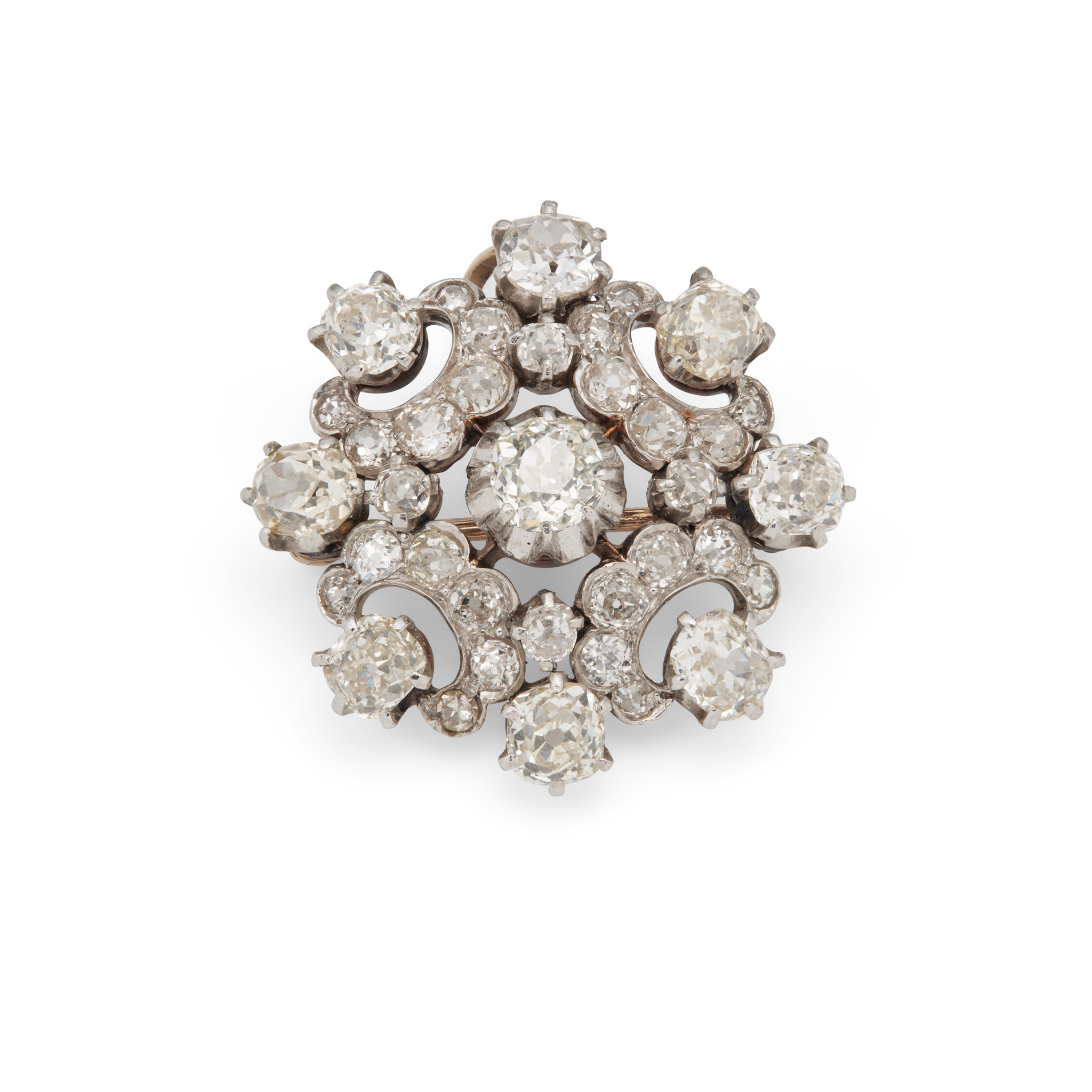 A late 19th century diamond brooch / pendant