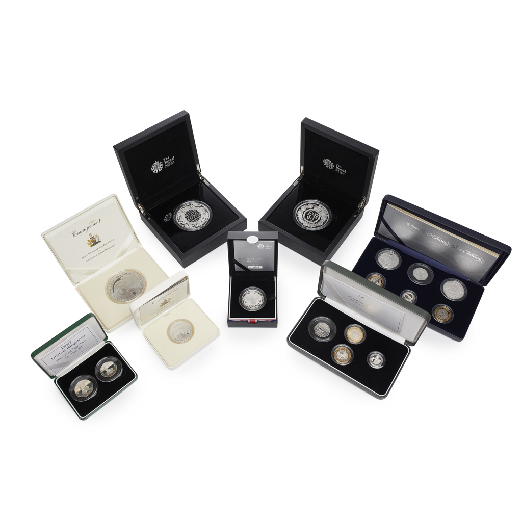 U.K. - A collection of various proof silver coins and sets
