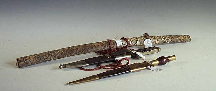 A Continental late 18th century plug bayonet