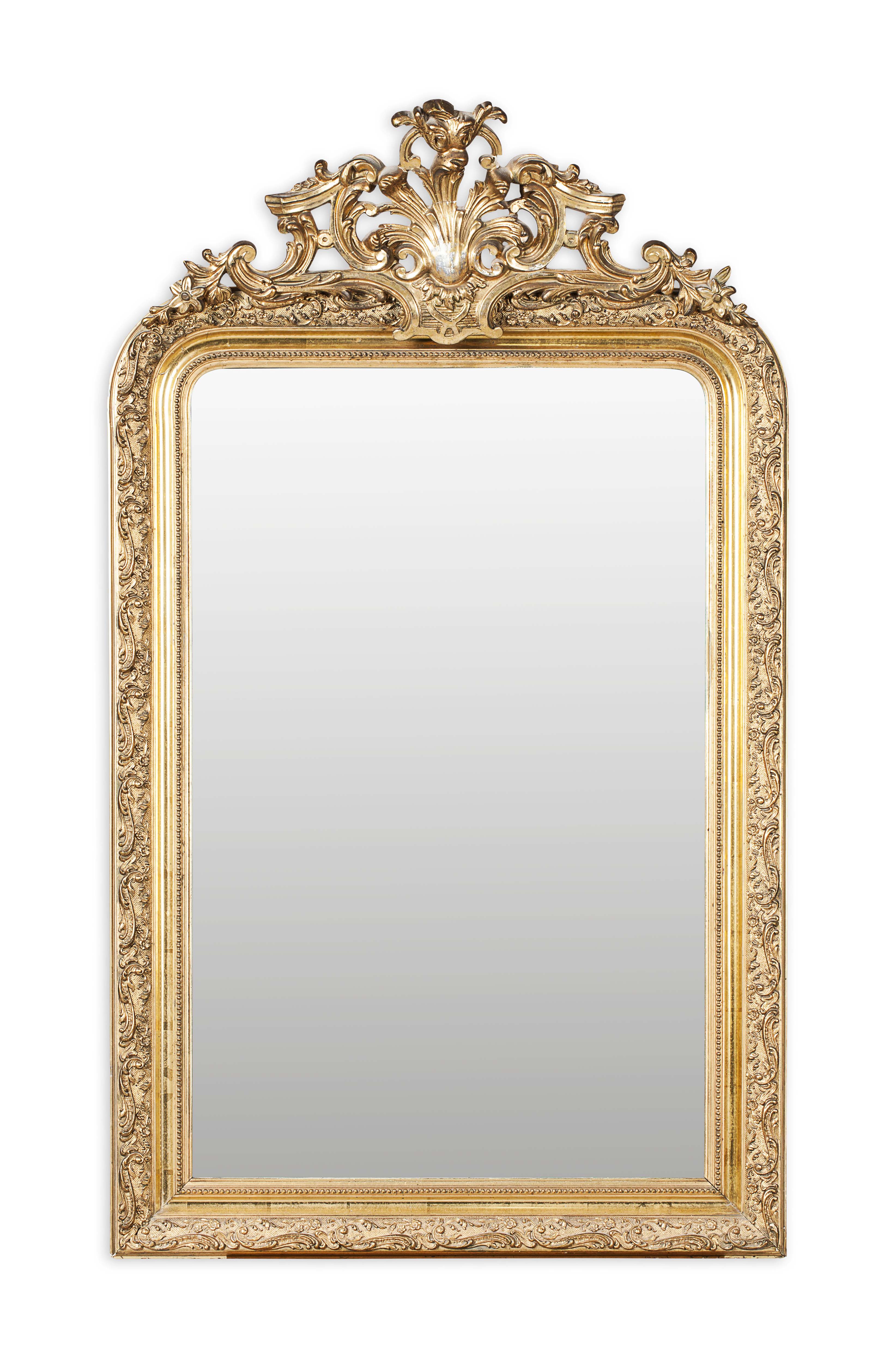LOUIS XIV STYLE GILTWOOD AND GESSO MIRROR