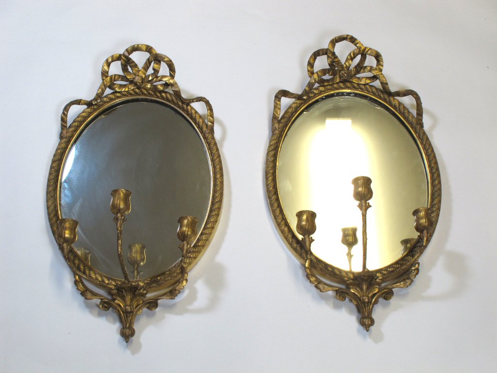 PAIR OF GILTWOOD MIRRORS