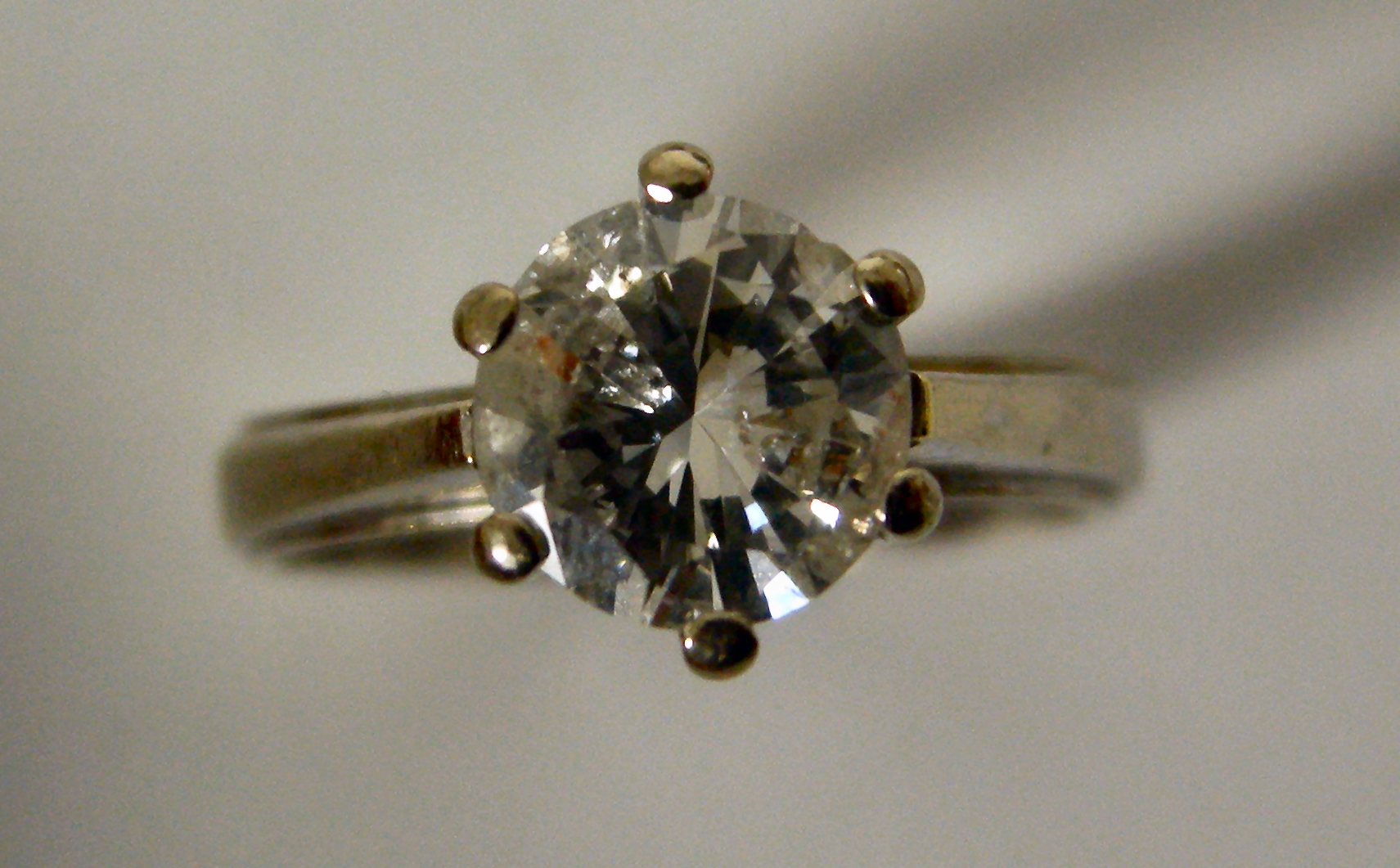 A solitaire diamond ring