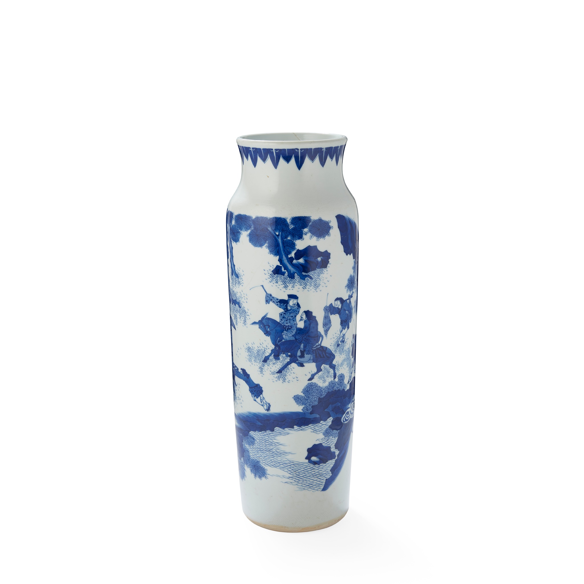 BLUE AND WHITE SLEEVE VASE