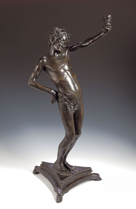 A patinated bronze figure of Dionysus