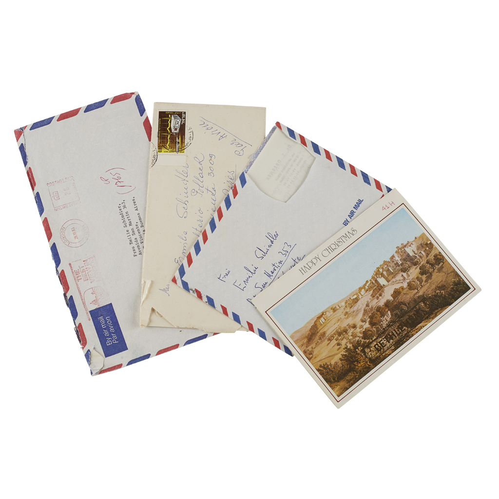 EMILIE SCHINDLER, A COLLECTION OF FOUR LETTERS WRITTEN TO HER