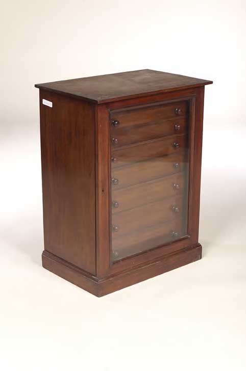 A 19th century mahogany collector's cabinet,