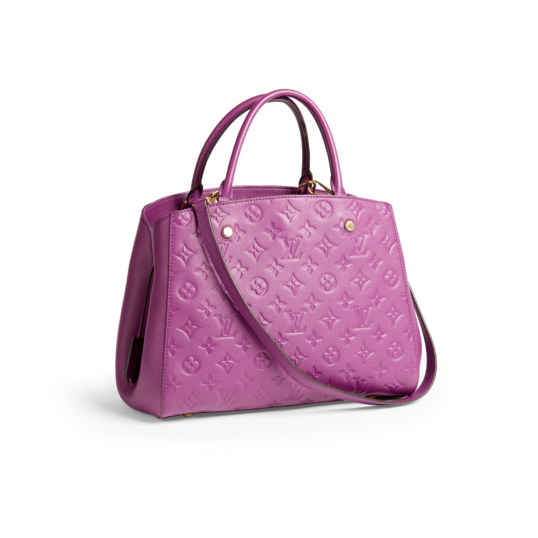 Louis Vuitton: A Montaigne Plum Empreinte Monogram Leather Bag