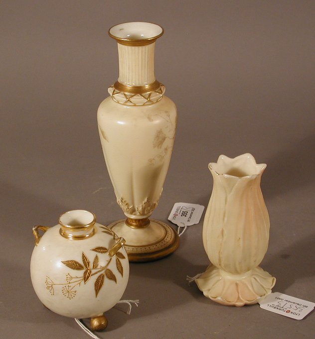 A tall Royal Worcester baluster vase,