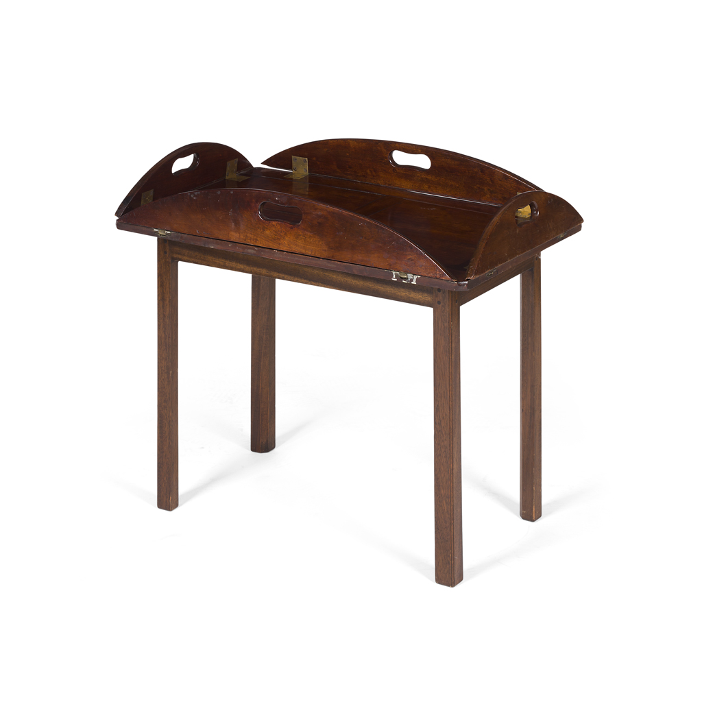 REGENCY MAHOGANY BUTLER'S TRAY ON STAND