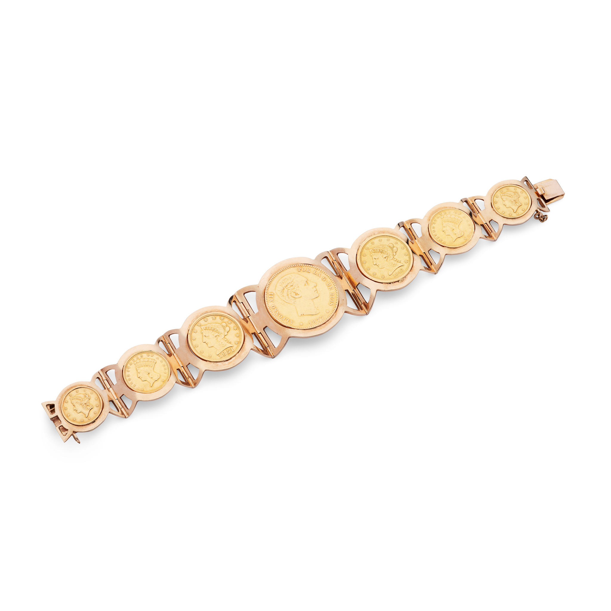 A coin-set bracelet
