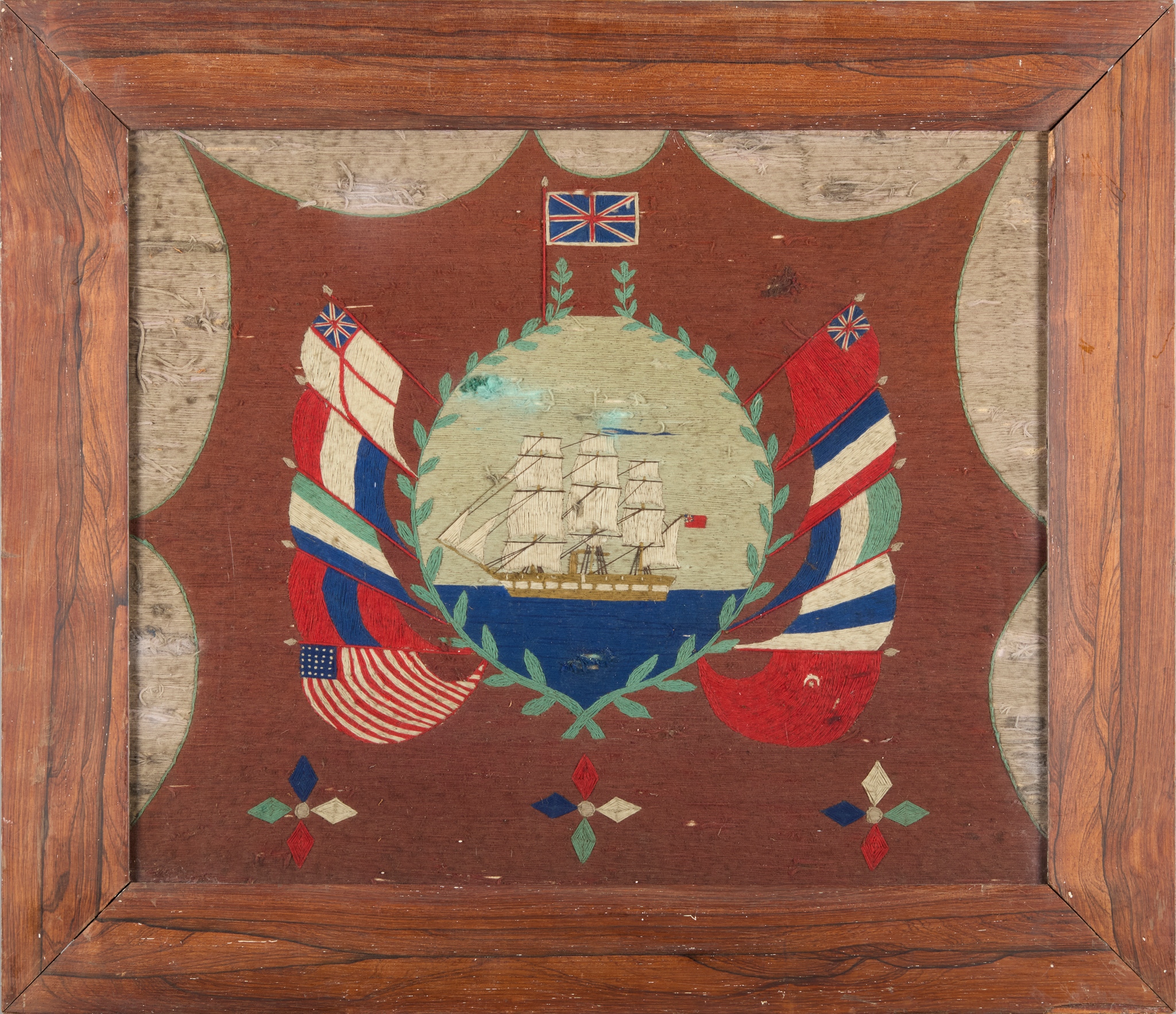 SAILOR'S WOOLWORK 'WOOLIE' PICTURE