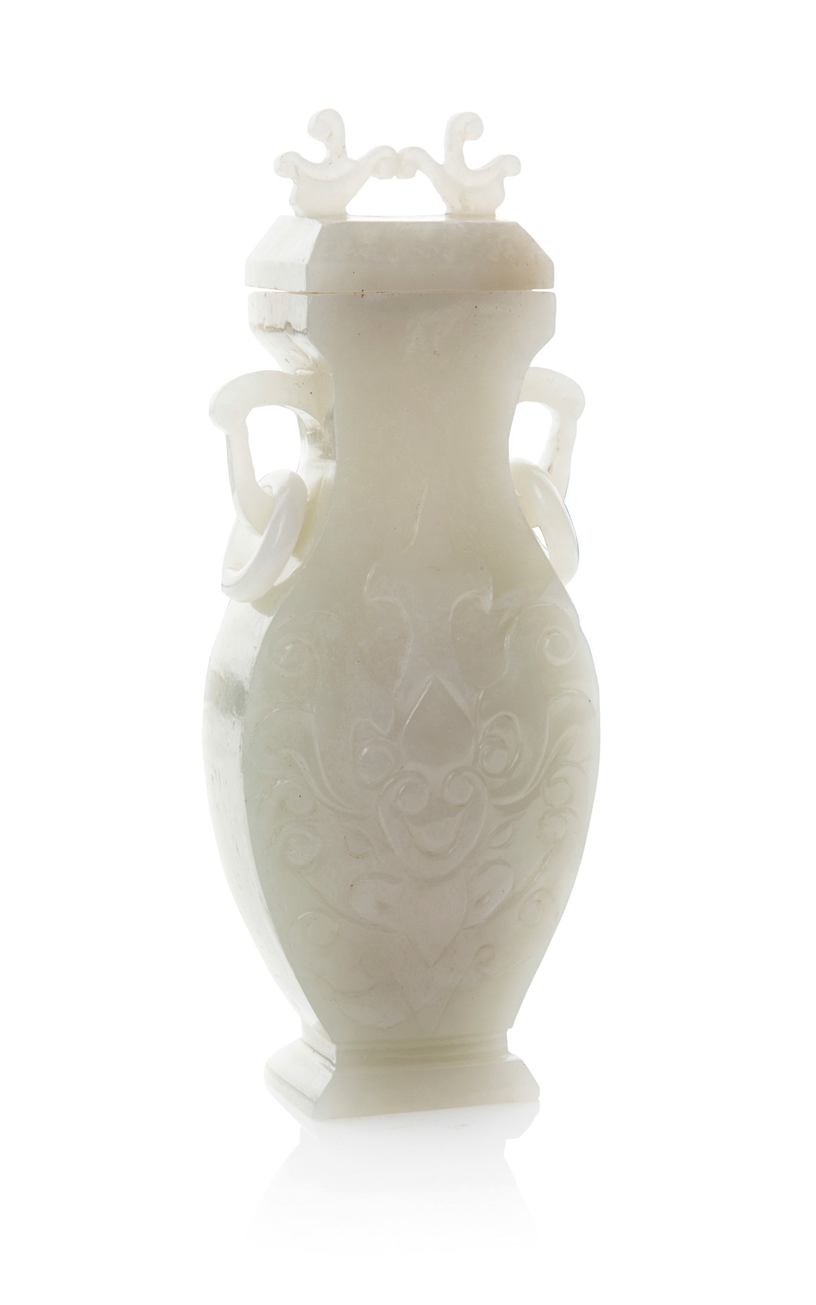 WHITE JADE ARCHAIC STYLE VASE