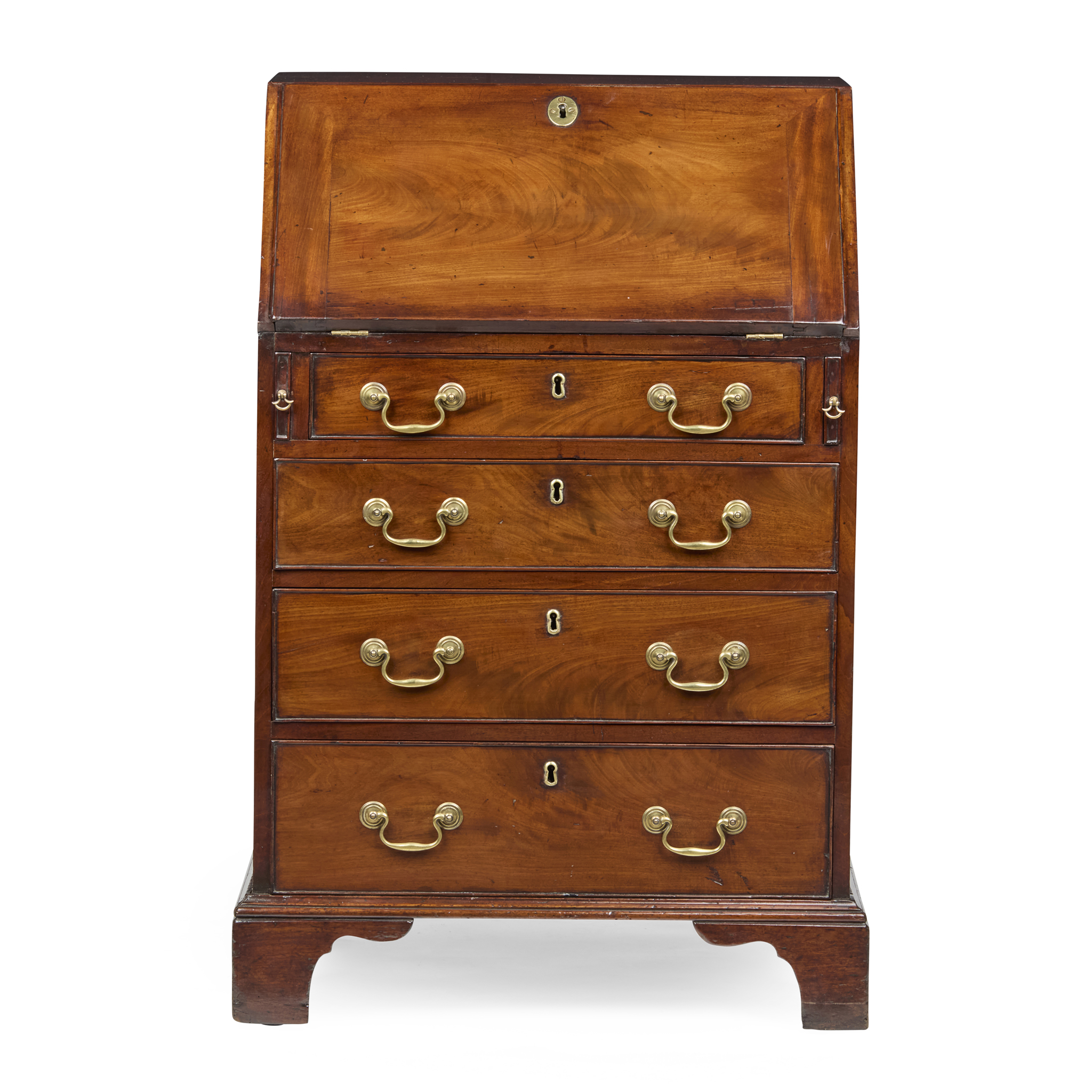 GEORGE III SMALL MAHOGANY BUREAU