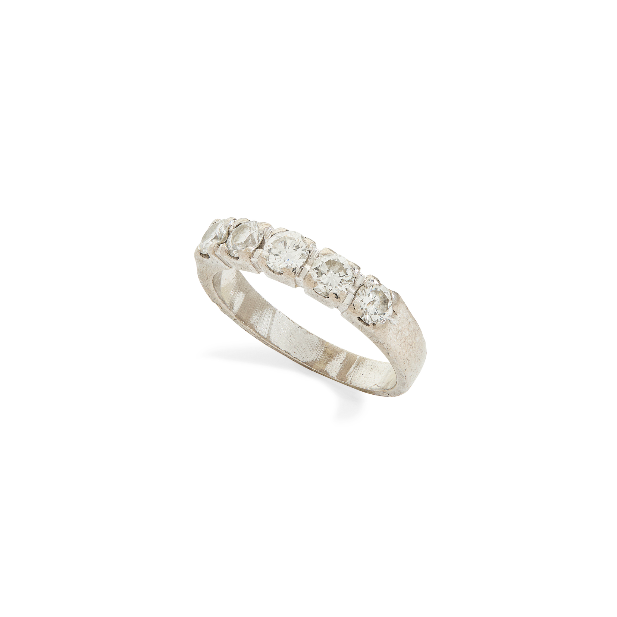 A diamond half-eternity ring