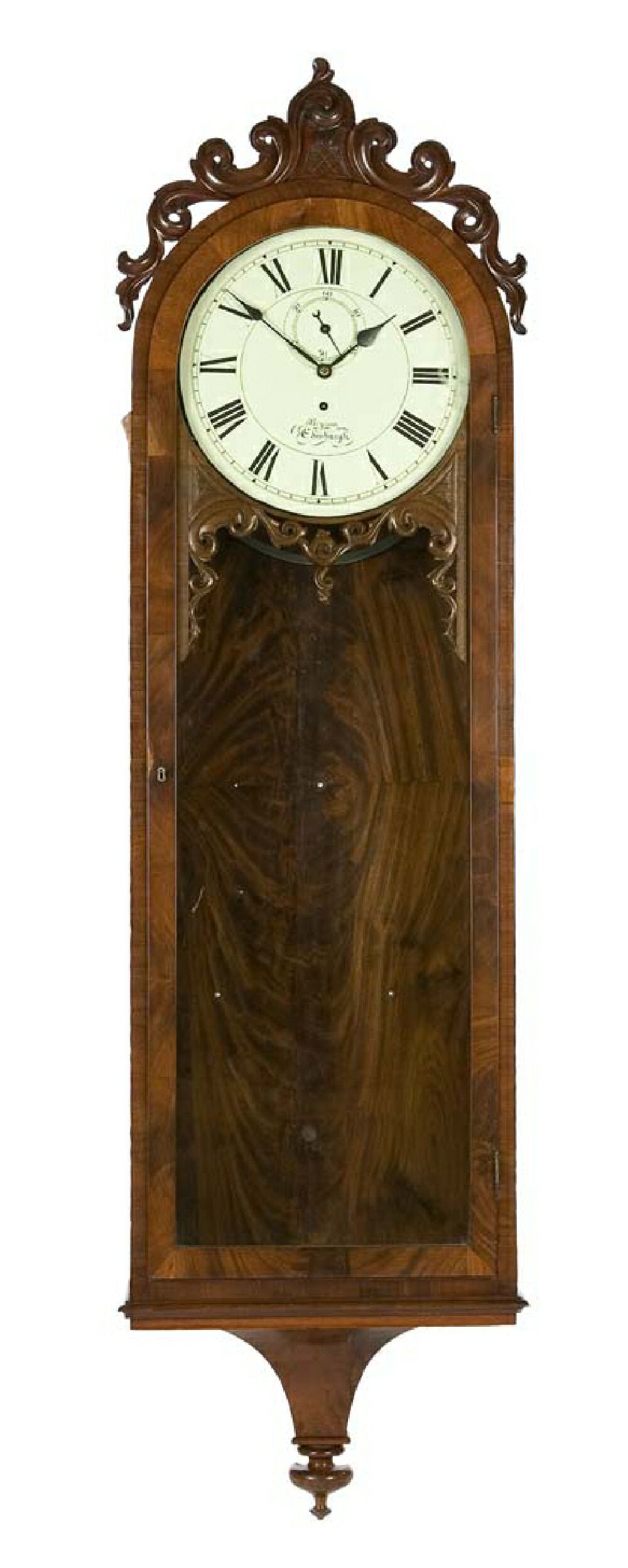 A 19th century mahogany cased regulator wall clock by Bryson, Edinburgh