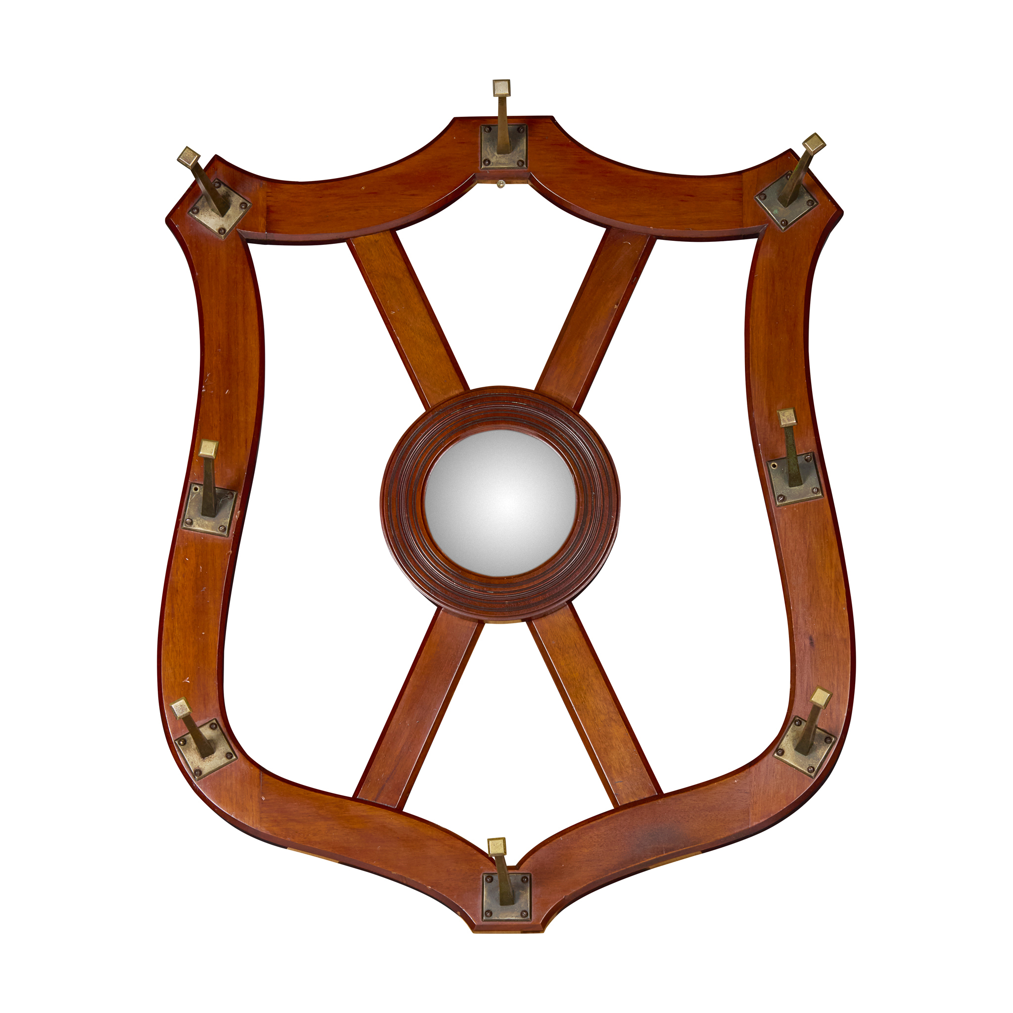 EDWARDIAN MAHOGANY HAT RACK, BY MAPLE & CO.