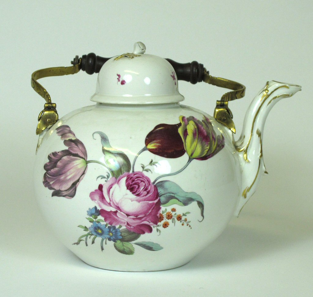 CONTINENTAL PORCELAIN TEA KETTLE