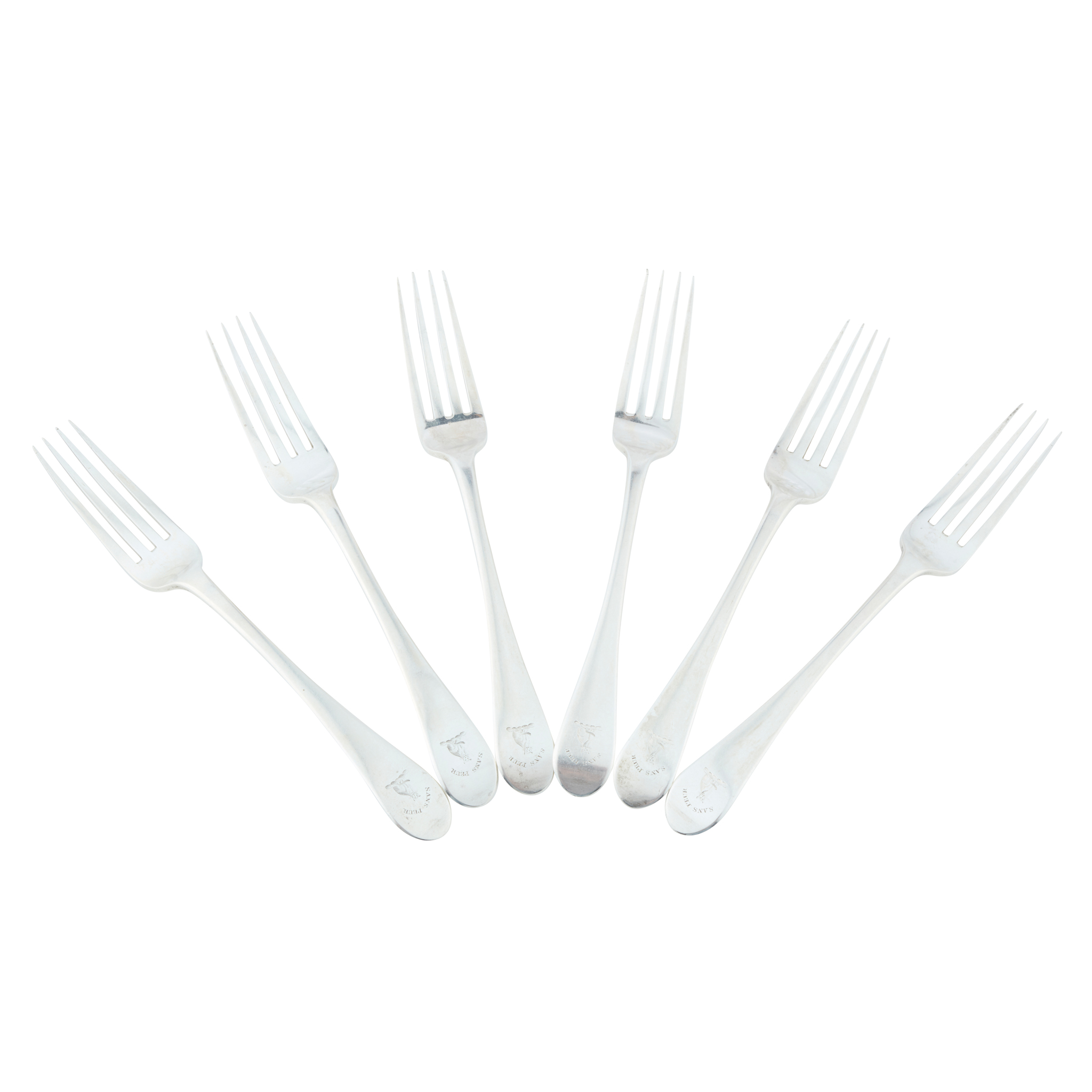 WICK – A RARE SET OF SIX SCOTTISH PROVINCIAL TABLE FORKS