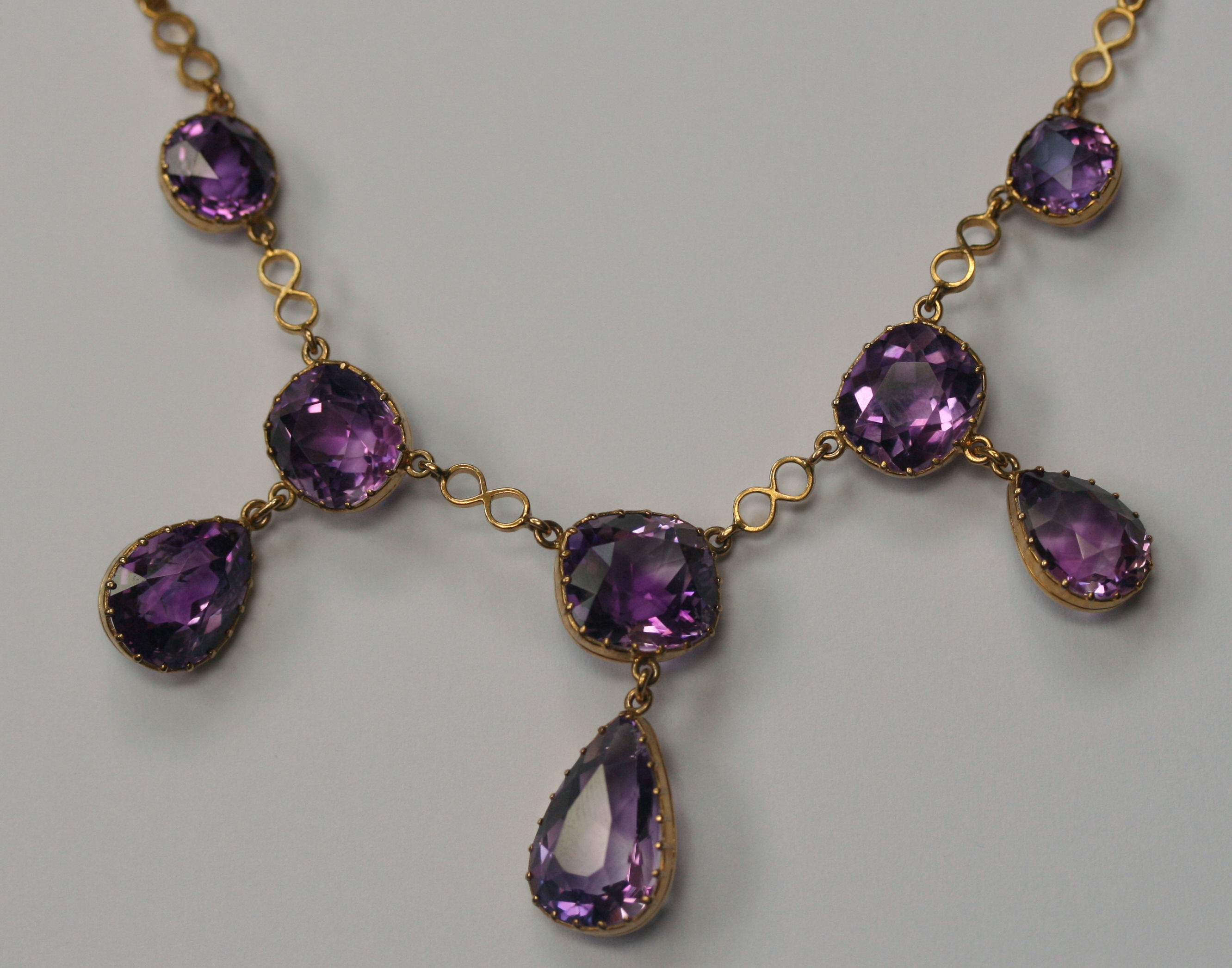 An amethyst necklace
