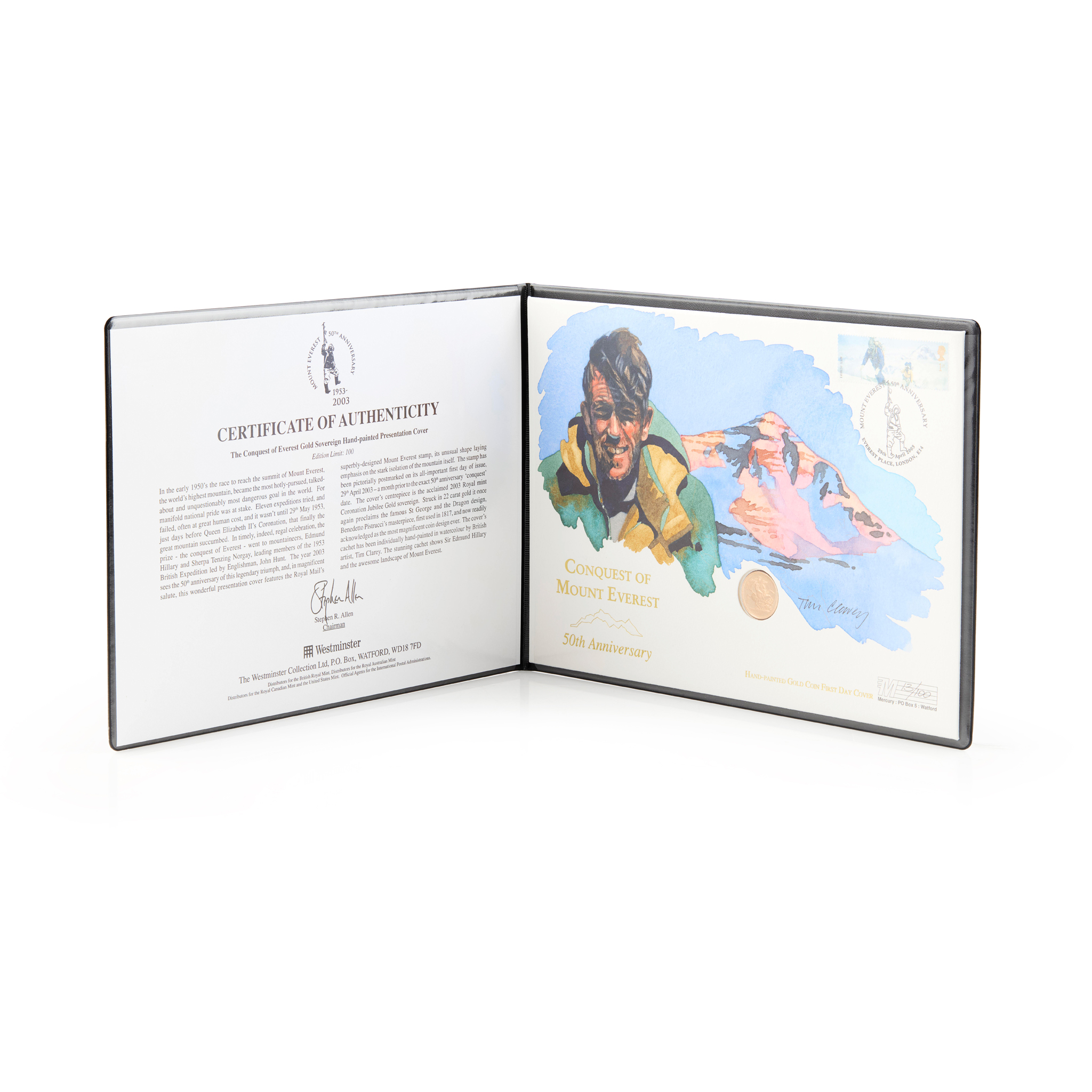 MOUNT EVEREST 50TH ANNIVERSARY SOVEREIGN FDC COVER