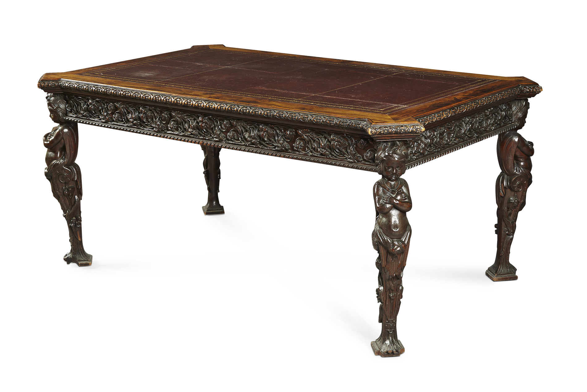 VICTORIAN RENAISSANCE REVIVAL LIBRARY TABLE