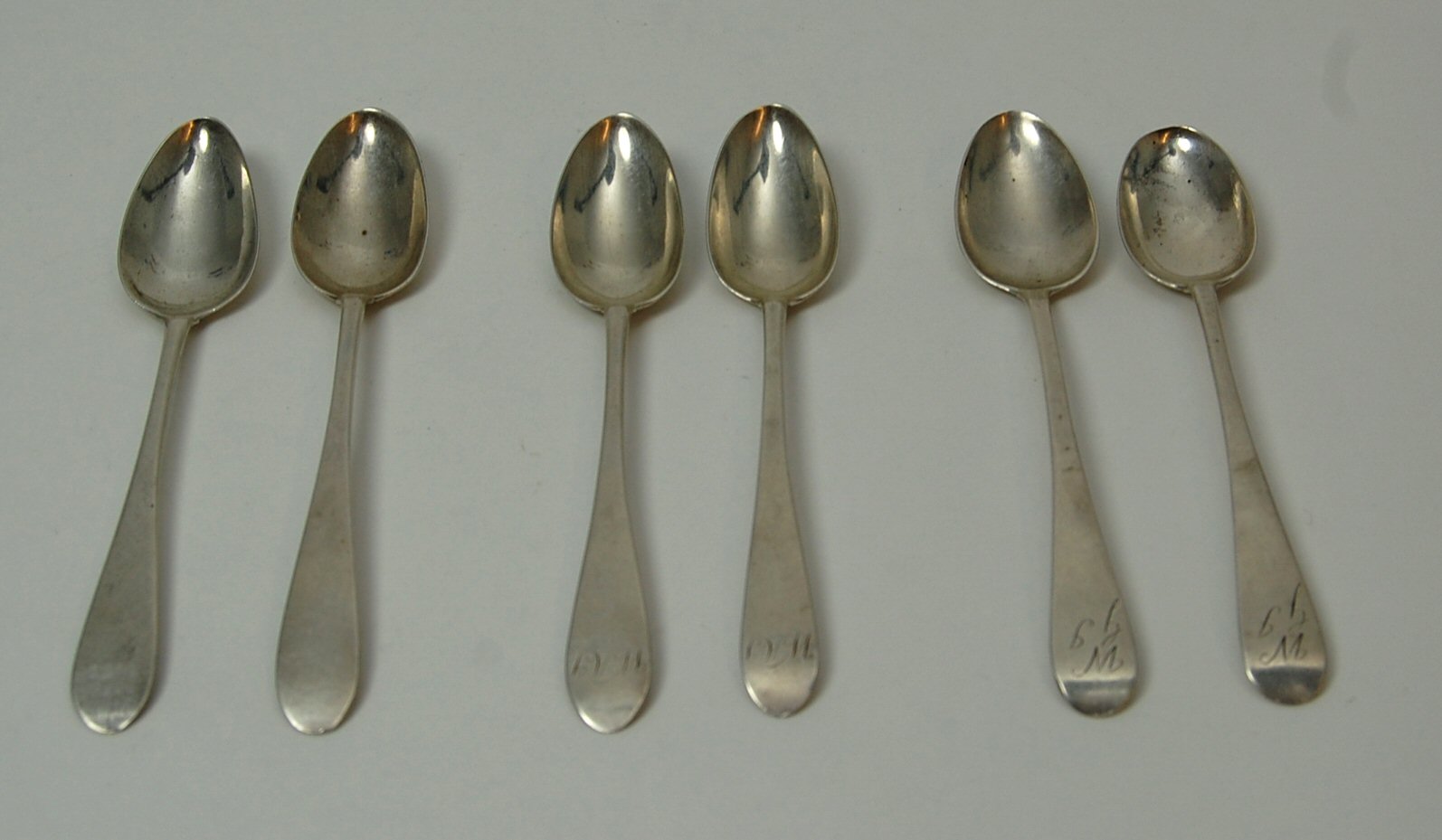 Unattributed - a matched set of six Scottish provincial teaspoons