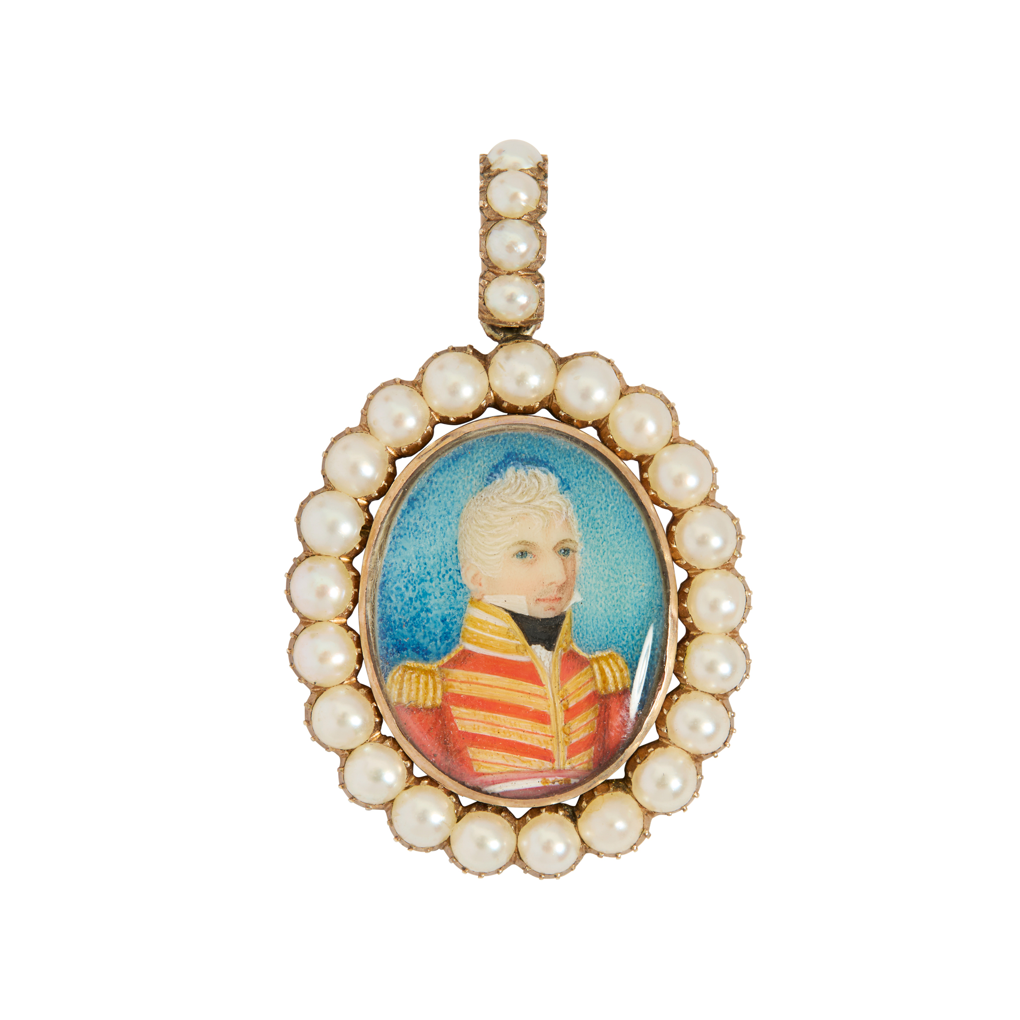 A late 18th century portrait miniature pendant