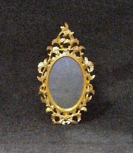 A small Chippendale style giltwood mirror