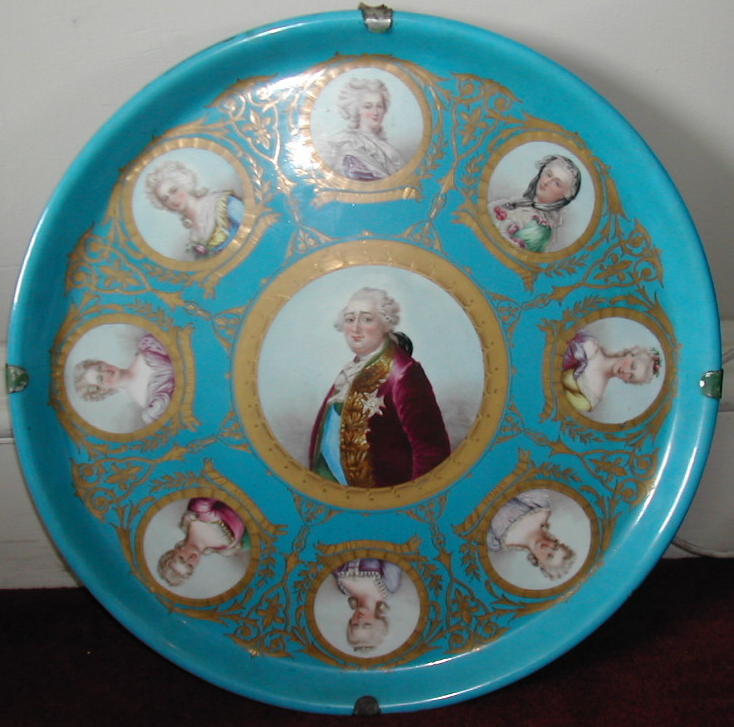A large circular Sevres style panel