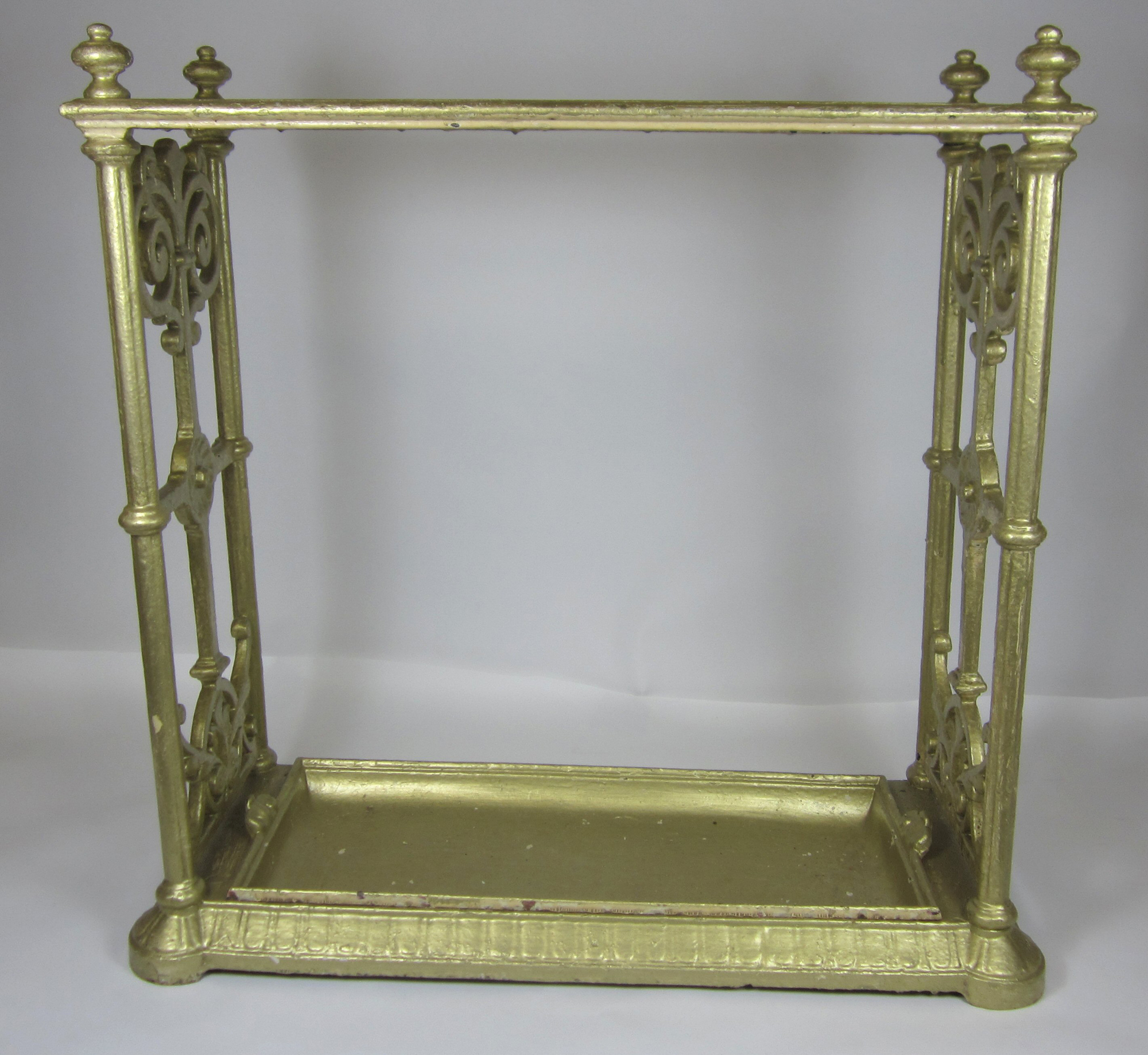 VICTORIAN GILT PAINTED CAST IRON STICK STAND