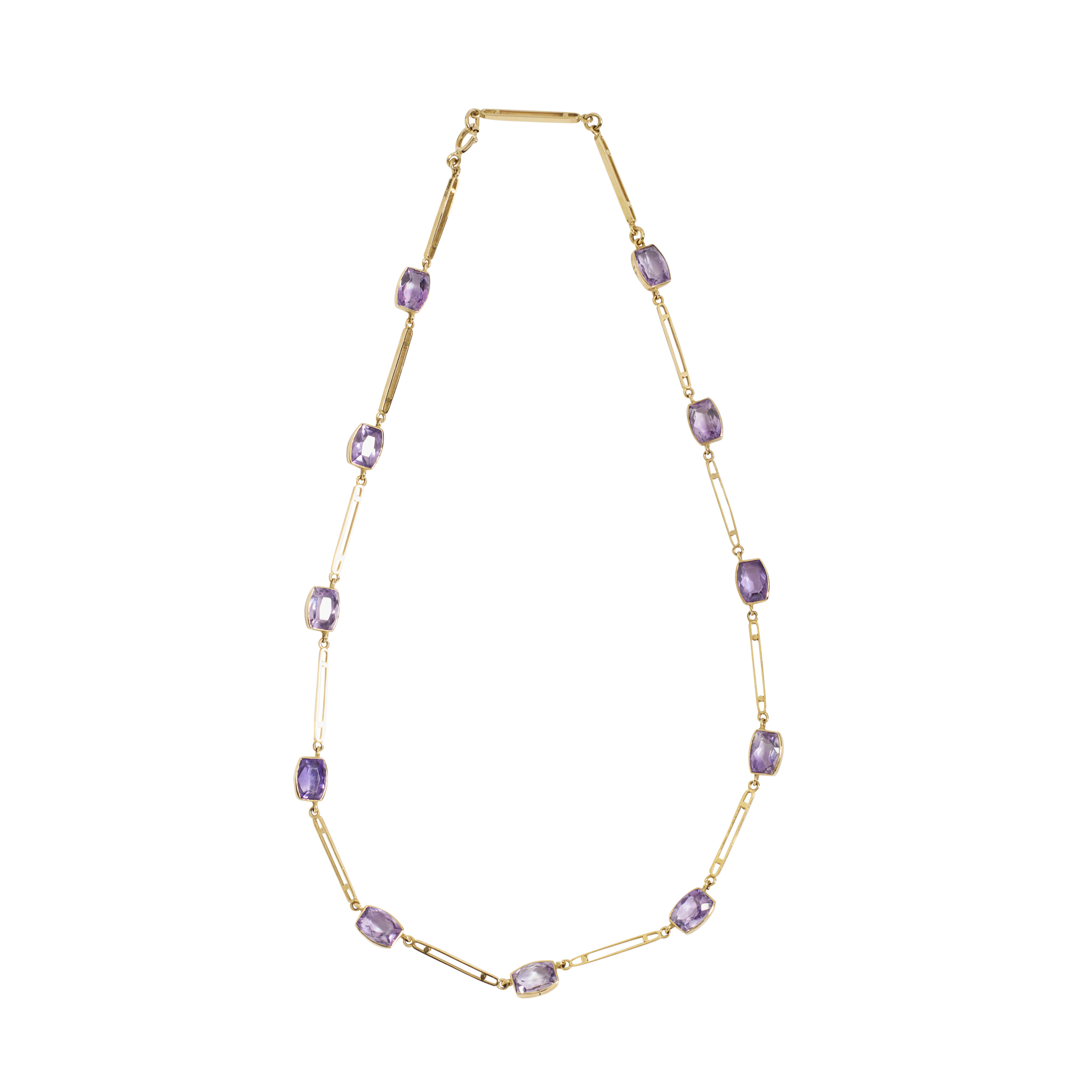 An amethyst necklace