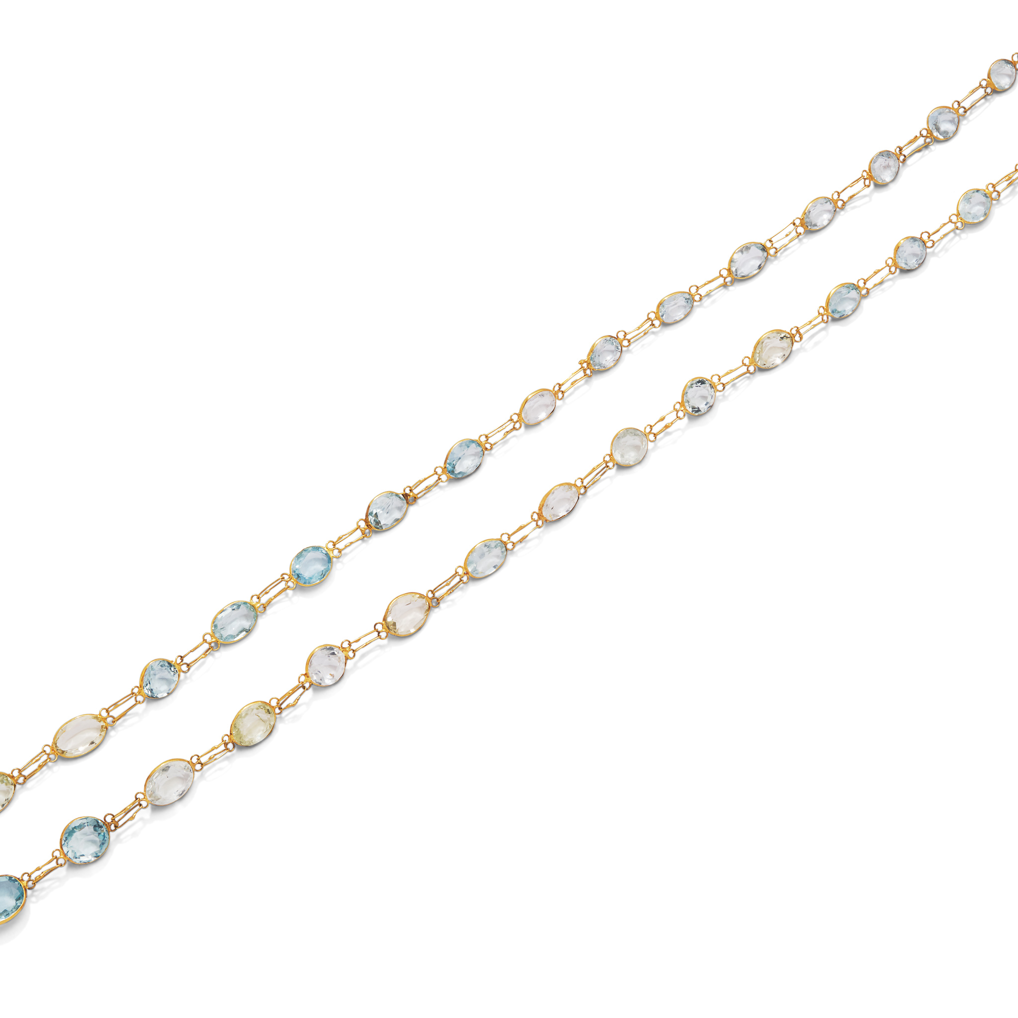 An aquamarine necklace