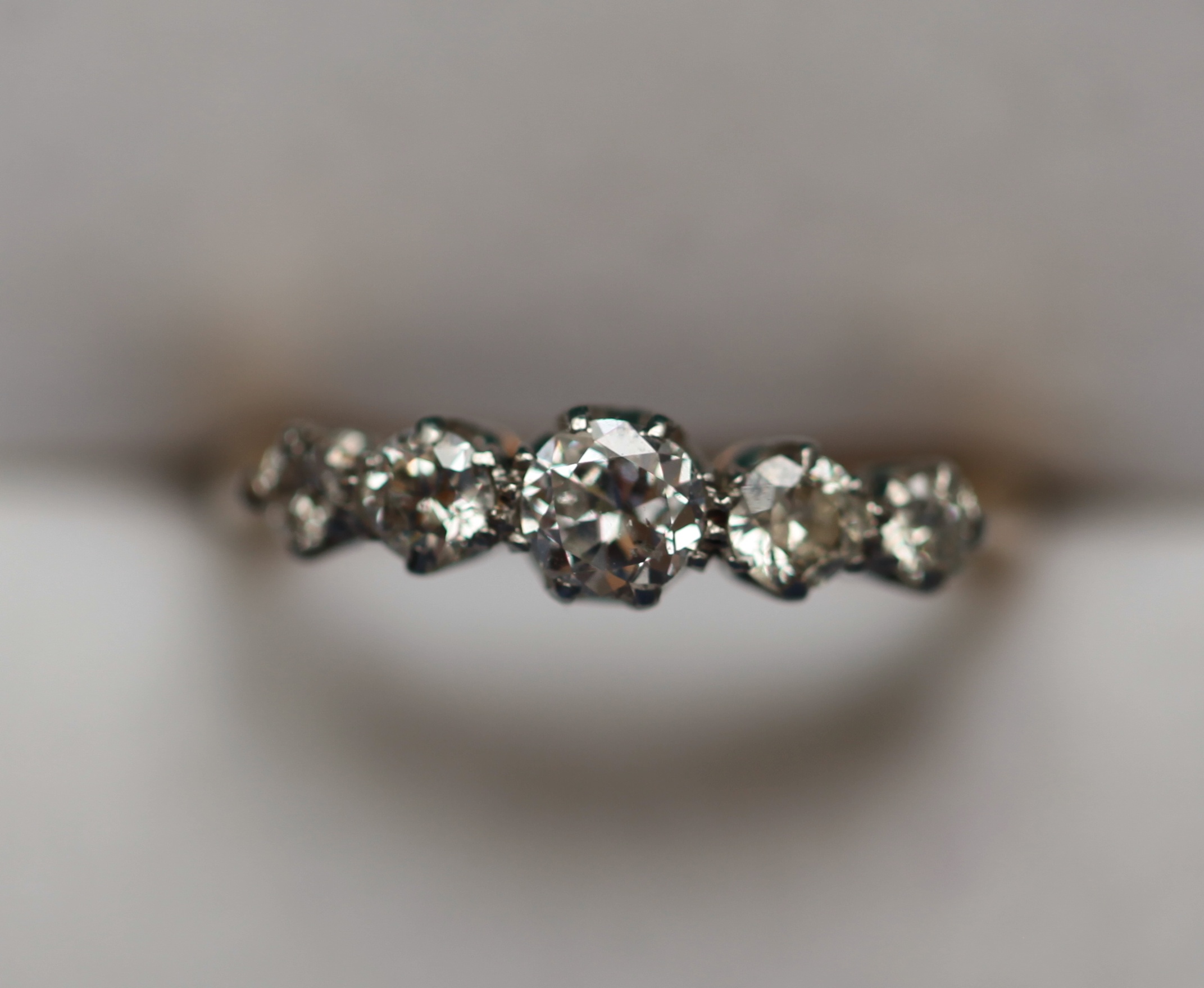 A five stone diamond ring
