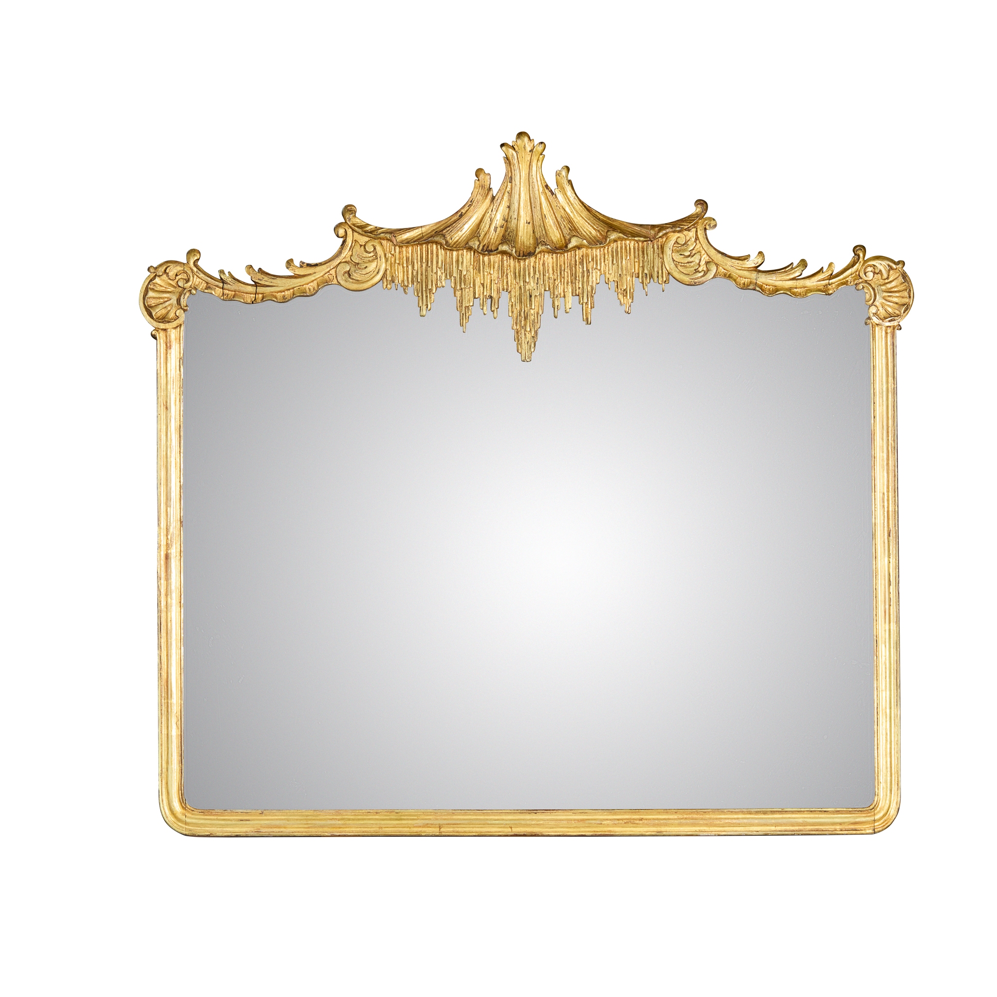 GEORGIAN STYLE GILTWOOD OVERMANTEL MIRROR