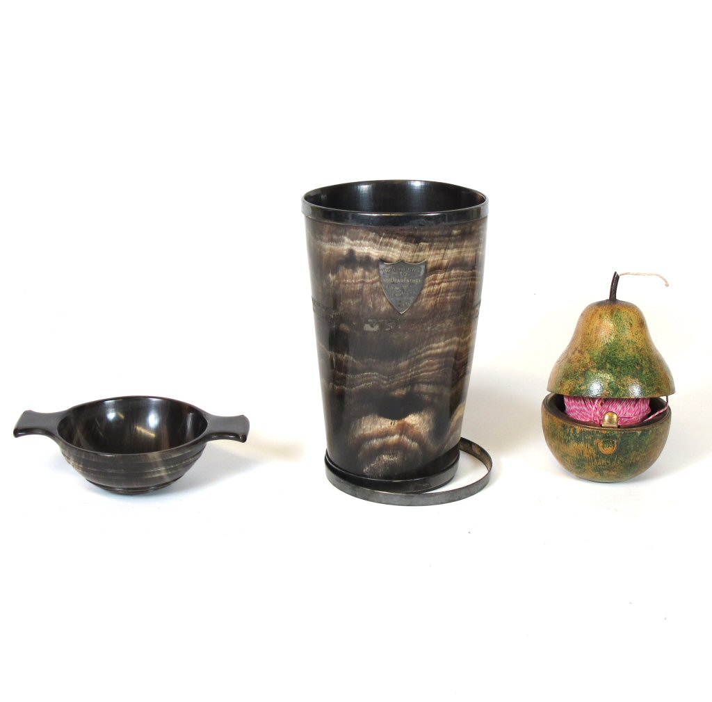 A 19th century horn beaker