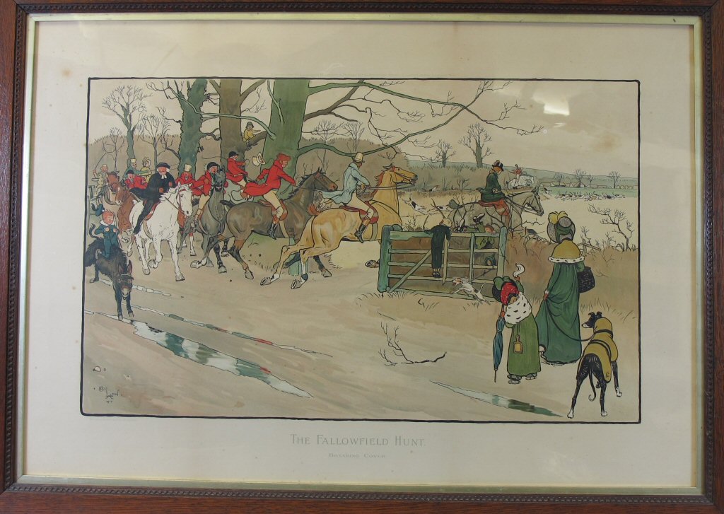 A part set of six early 20th century prints of 'The Fallowfield Hunt' After Cecil Aldin