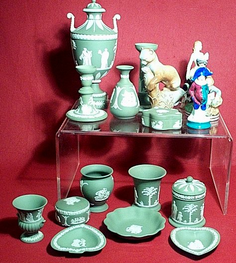 A large quantity of jasper ware Wedgwood items