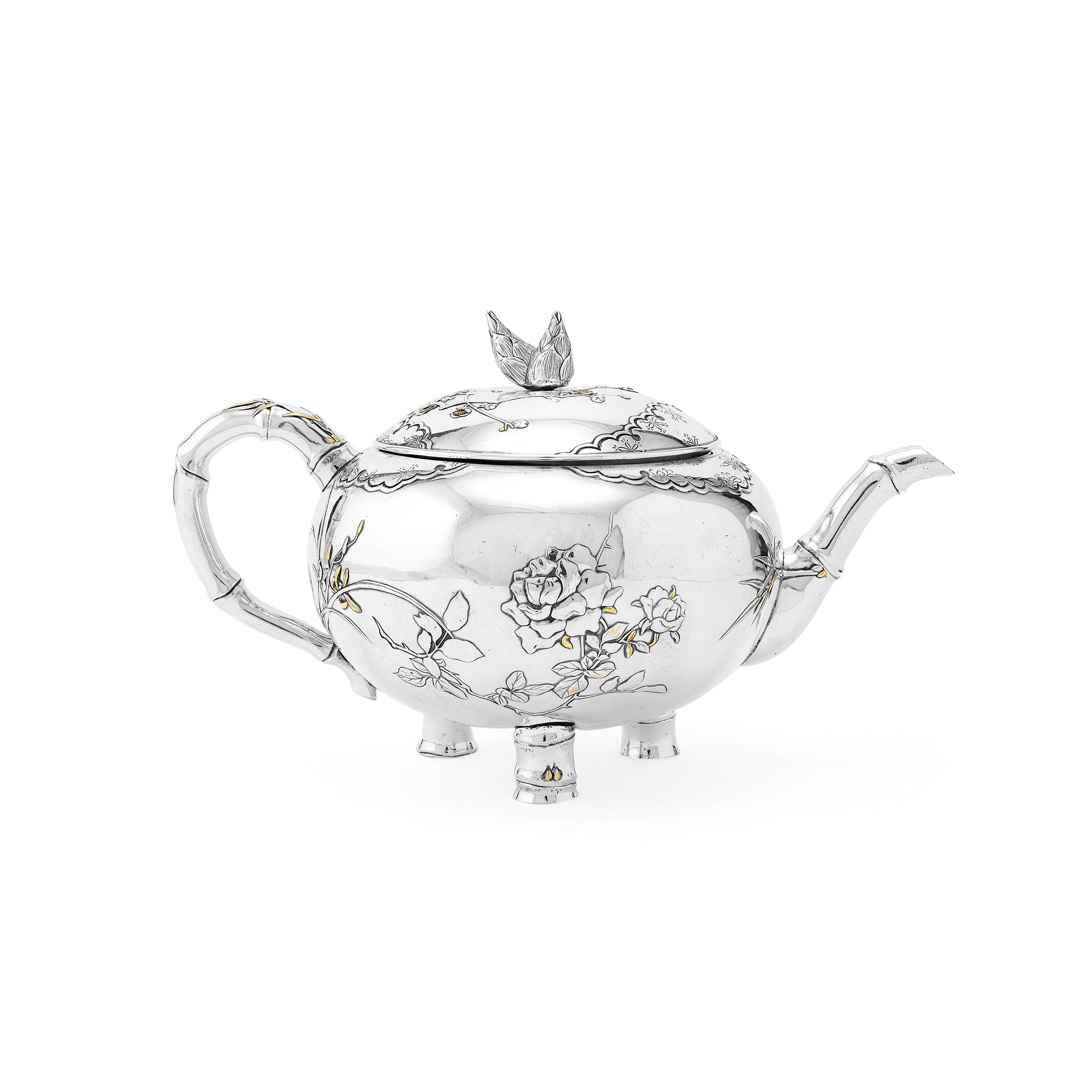 JAPANESE MIXED METAL TEAPOT