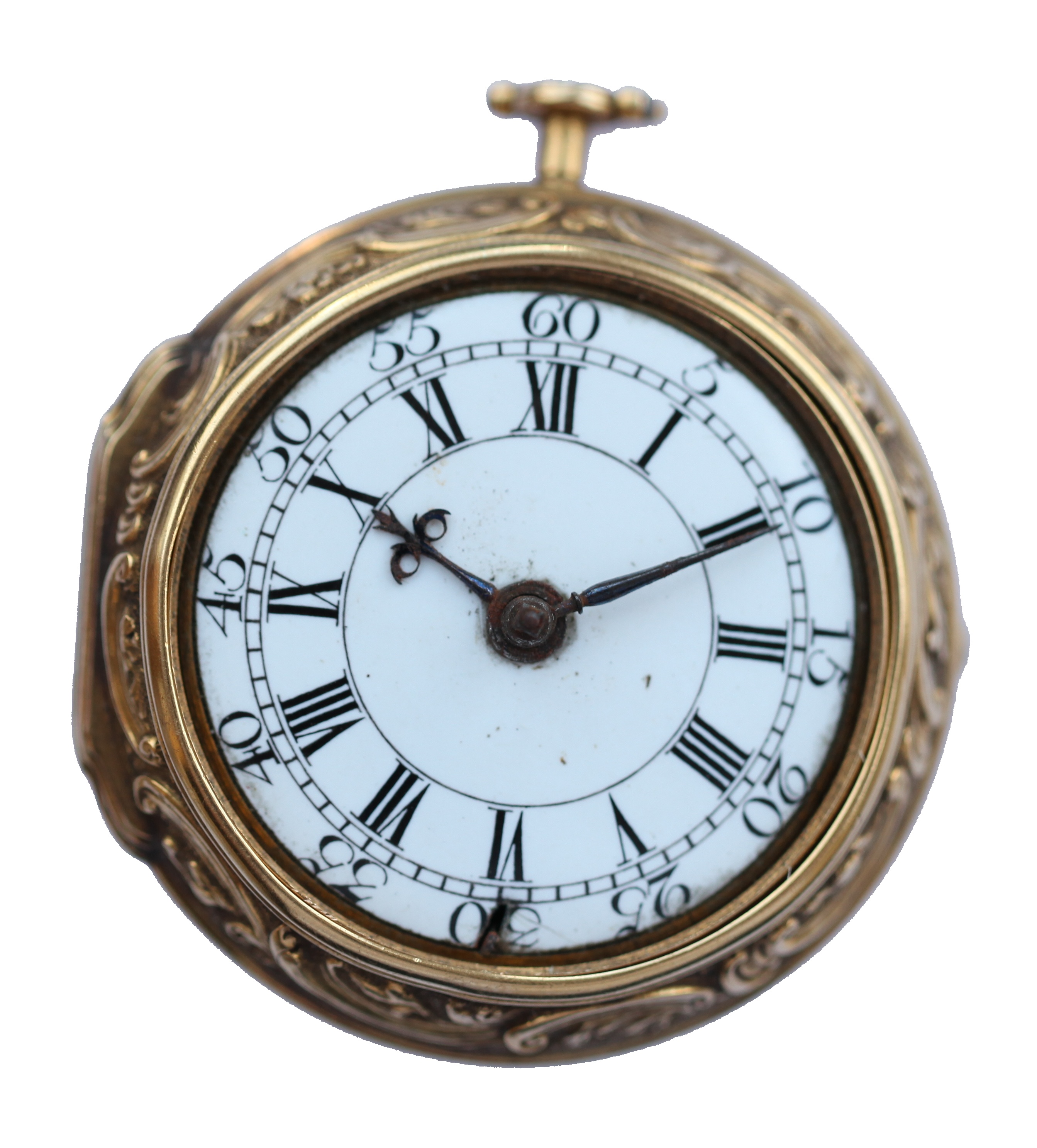 J JOHNSON LONDON - a gold pair cased verge pocket watch